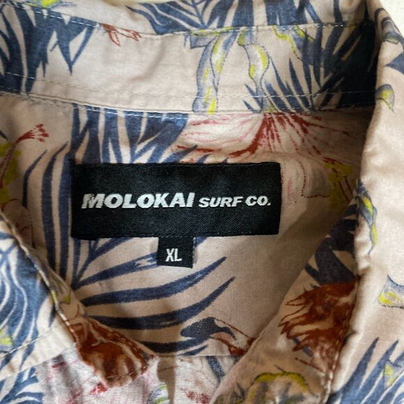 Molokai Surf Co Hawaiian Casual Button-Down Shirt Men's XL Multicolor 100% Cotto - Picture 4 of 6